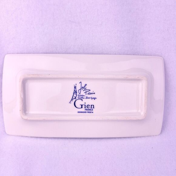 Gien Jolie Paris Letter Tray 7.5" x 4" Caroline Saint Georges France Ceramic - Picture 4 of 10